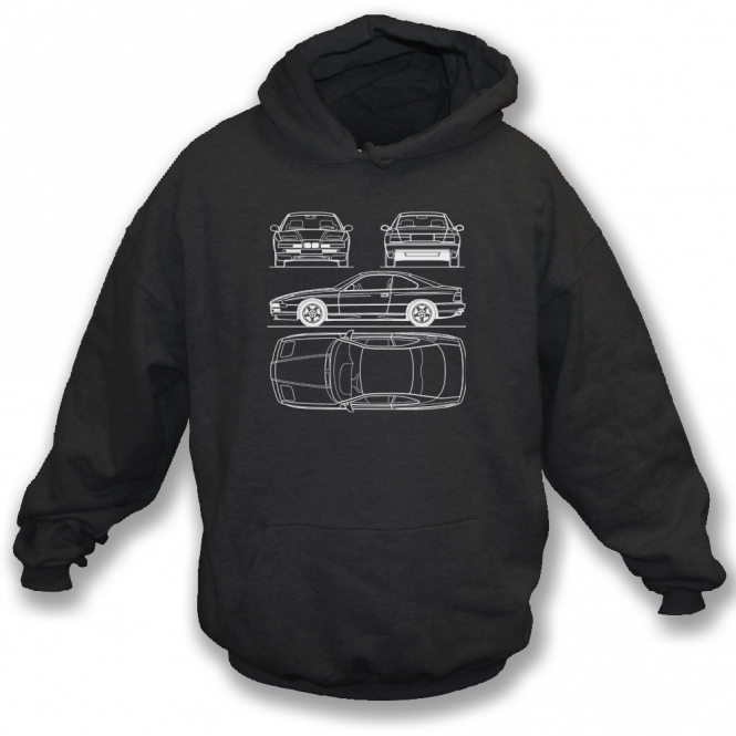 BMW 8-Series Blueprint Kids Hooded Sweatshirt