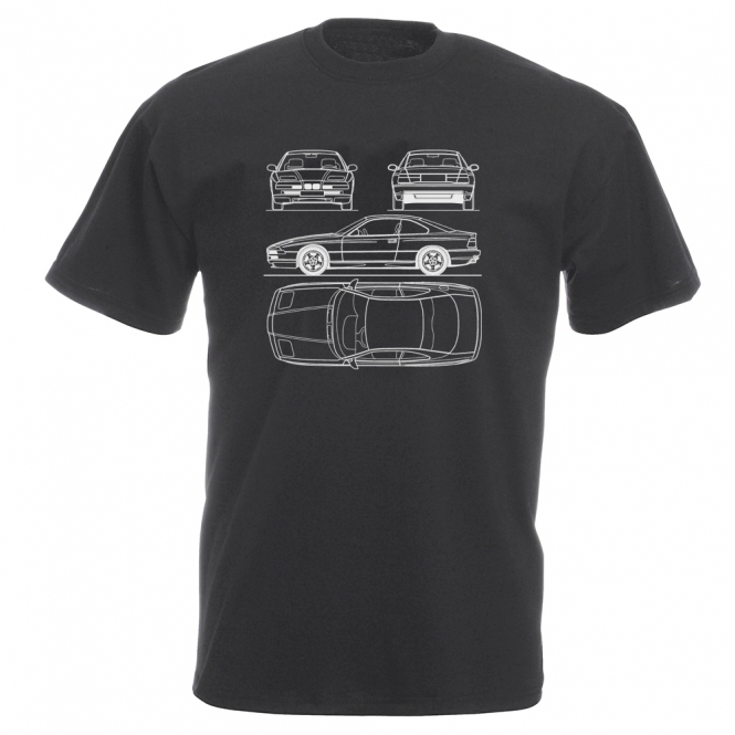 BMW 8-Series Blueprint Vintage Wash T-Shirt