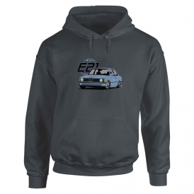 BMW E21 (Blue Car) Kids Hooded Sweatshirt