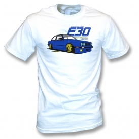 BMW E30 "Beauty And A Beast" (Blue Car) Kids T-Shirt