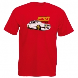 BMW E30 "Beauty And A Beast" (Red Car) Kids T-Shirt