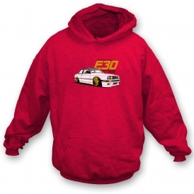 BMW E30 "Beauty And A Beast" (White Car) Hooded Sweatshirt