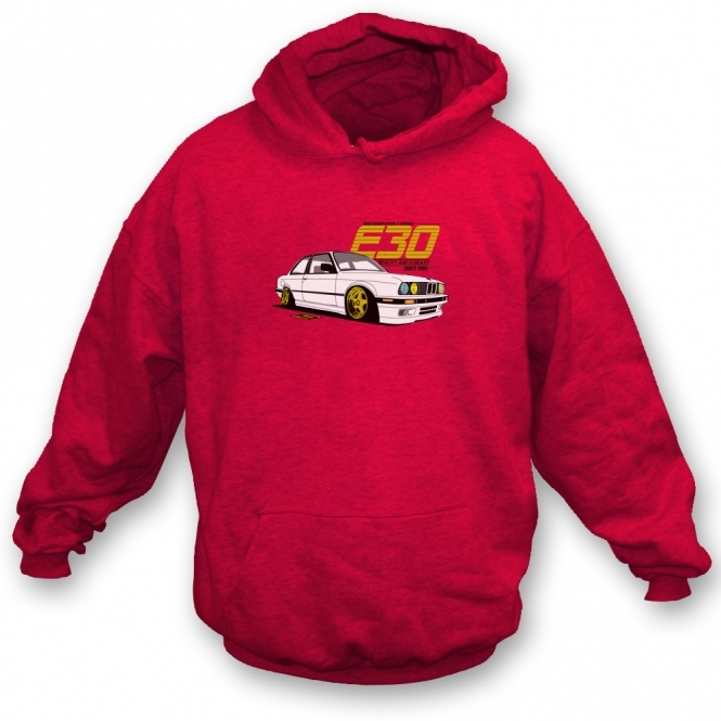 BMW E30 "Beauty And A Beast" (White Car) Kids Hooded Sweatshirt