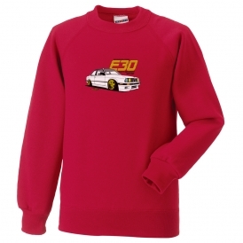 BMW E30 "Beauty And A Beast" (White Car) Kids Sweatshirt
