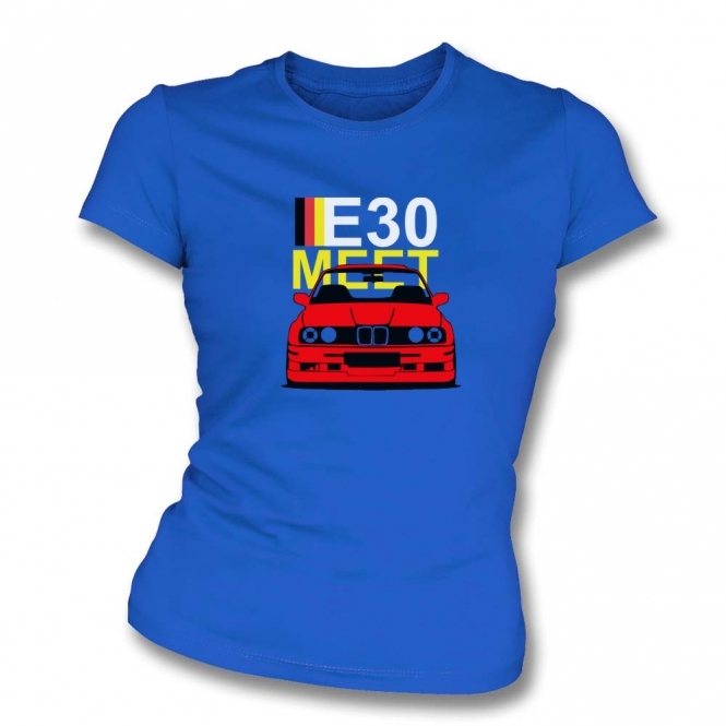 BMW E30 Meet Womens Slim Fit T-Shirt