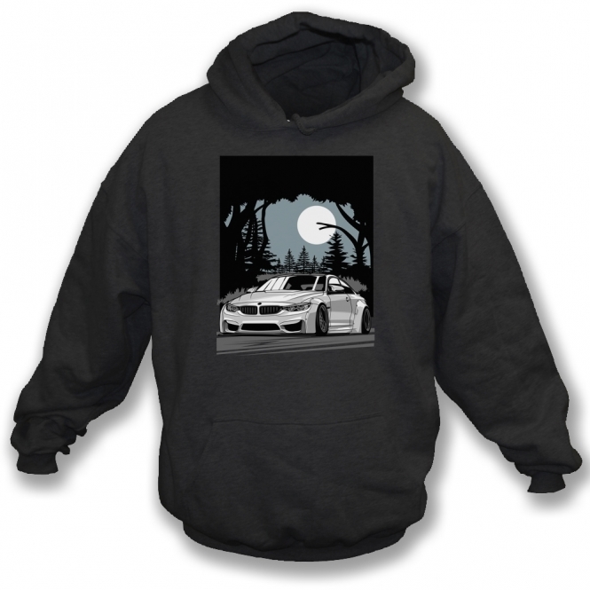 BMW M4 At Night Kids Hooded Sweatshirt