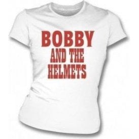 Bobby And The Helmets (As Worn By Robert Plant, Led Zeppelin) Womens Slim Fit T-Shirt