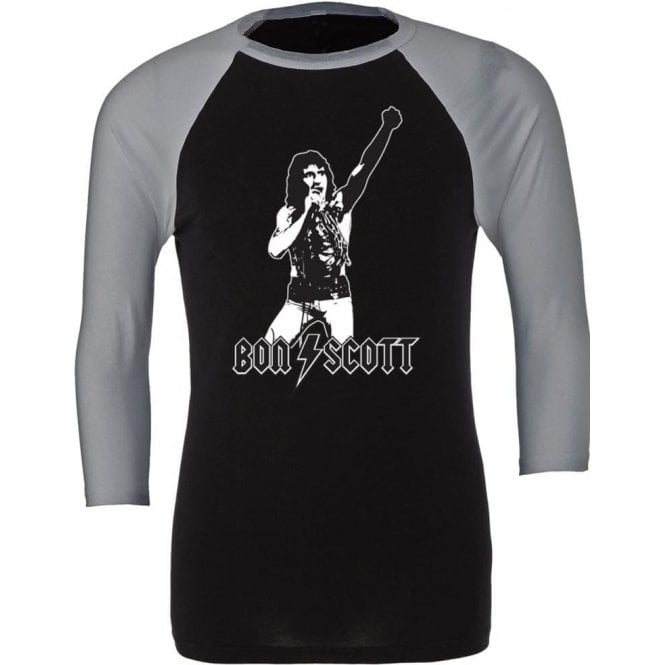 Bon Scott - Tribute 3/4 Sleeve Unisex Baseball Top