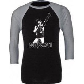 Bon Scott - Tribute 3/4 Sleeve Unisex Baseball Top