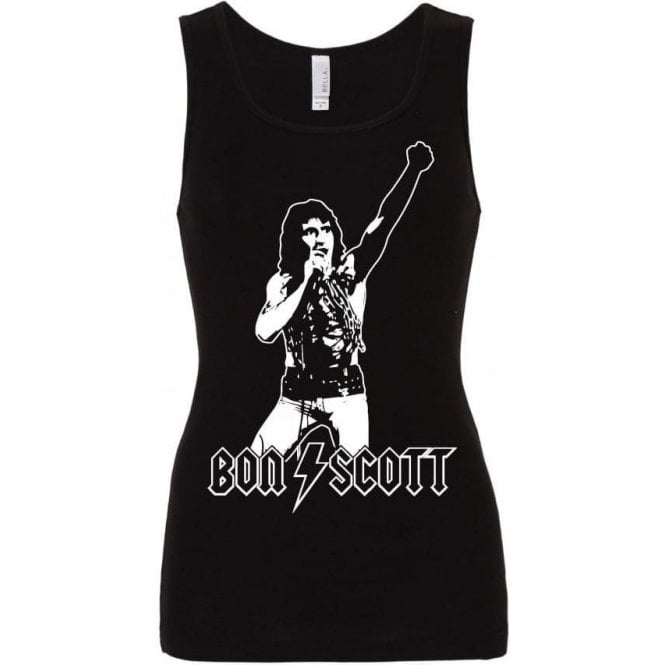 Bon Scott - Tribute Women's Baby Rib Tank Top