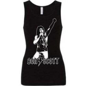 Bon Scott - Tribute Women's Baby Rib Tank Top