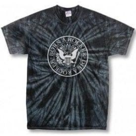 Born a Rocker Die a Rocker Black Tie Dye T-shirt