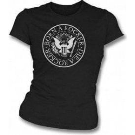 Born A Rocker Die A Rocker Womens Slim-Fit T-shirt