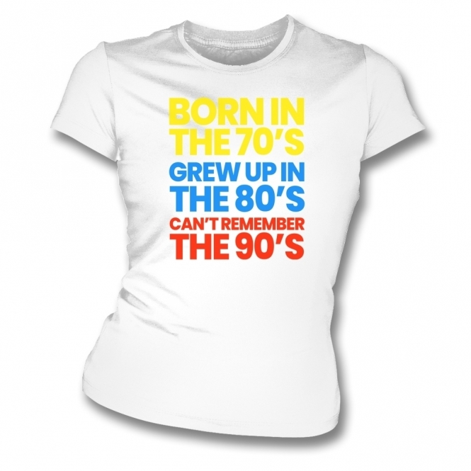 Born In The 70's... Organic Womens Slim Fit T-Shirt