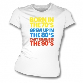 Born In The 70's... Organic Womens Slim Fit T-Shirt