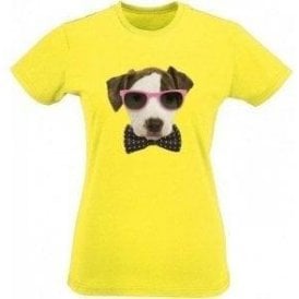 Bow Tie Dog Womens Slim Fit T-Shirt