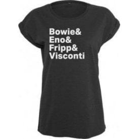 Bowie & Eno & Fripp & Visconti (Berlin Trilogy) Womens Extended Shoulder T-Shirt