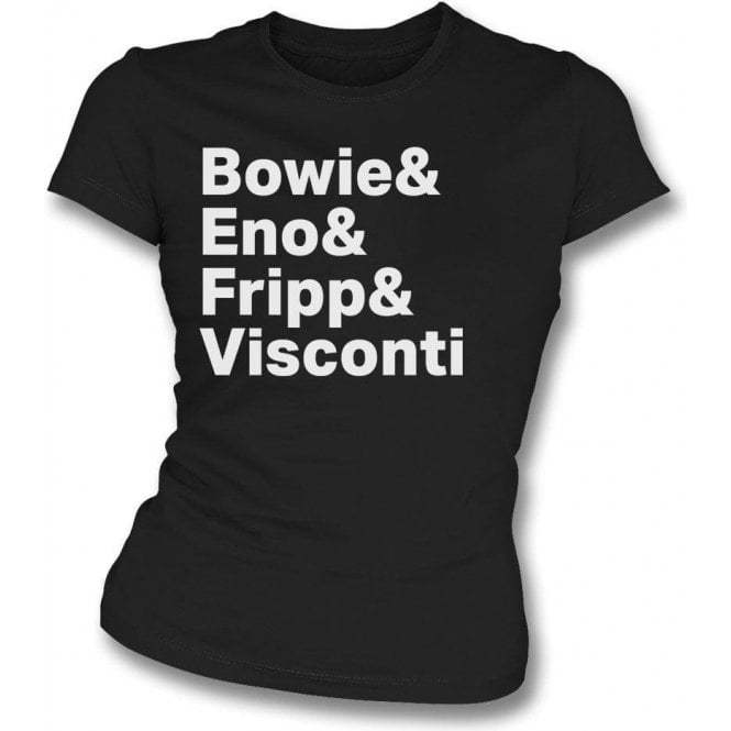 Bowie & Eno & Fripp & Visconti (Berlin Trilogy) Womens Slim Fit T-Shirt