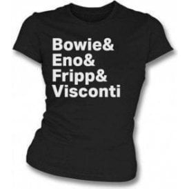 Bowie & Eno & Fripp & Visconti (Berlin Trilogy) Womens Slim Fit T-Shirt