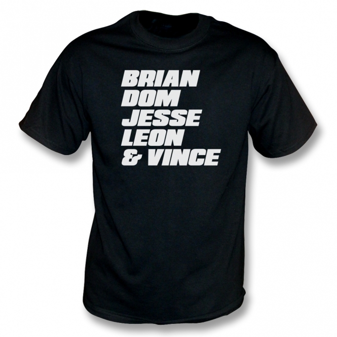 Brian, Dom, Jesse, Leon & Vince (Fast & Furious) T-Shirt