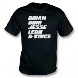 Brian, Dom, Jesse, Leon & Vince (Fast & Furious) T-Shirt