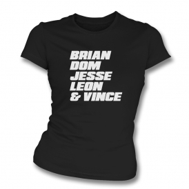Brian, Dom, Jesse, Leon & Vince (Fast & Furious) Womens Slim Fit T-Shirt
