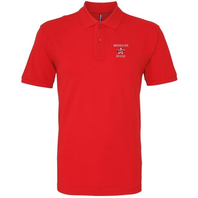 Brigade Rosse (As Worn By Joe Strummer, The Clash) Embroidered Left Breast Logo Polo Shirt