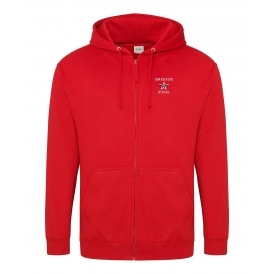 Brigade Rosse (As Worn By Joe Strummer, The Clash) Embroidered Left Breast Logo Zip Hooded Sweatshirt