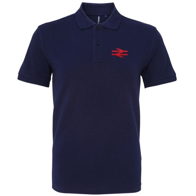 British Rail (As Worn By Damon Albarn, Blur/Gorillaz) Embroidered Left Breast Logo Polo Shirt