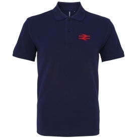 British Rail (As Worn By Damon Albarn, Blur/Gorillaz) Embroidered Left Breast Logo Polo Shirt
