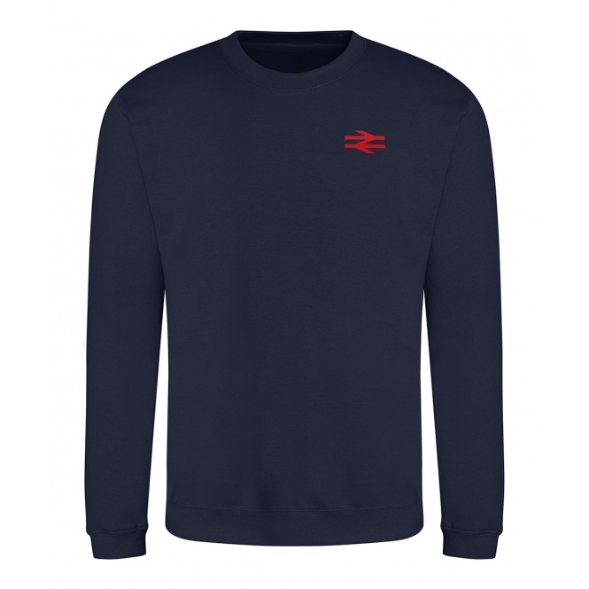 British Rail (As Worn By Damon Albarn, Blur/Gorillaz) Embroidered Left Breast Logo Sweatshirt