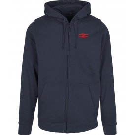 British Rail (As Worn By Damon Albarn, Blur/Gorillaz) Embroidered Left Breast Logo Zip Hooded Sweatshirt