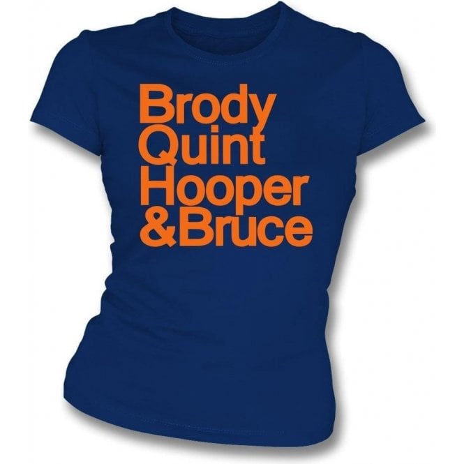 Brody Quint Hooper & Bruce (JAWS) Womens Slim Fit T-Shirt