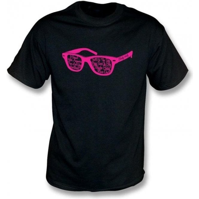 Buddy Holly Glasses Black T-Shirt