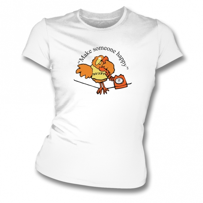 Buzby - Make Someone Happy Organic Womens Slim Fit T-Shirt
