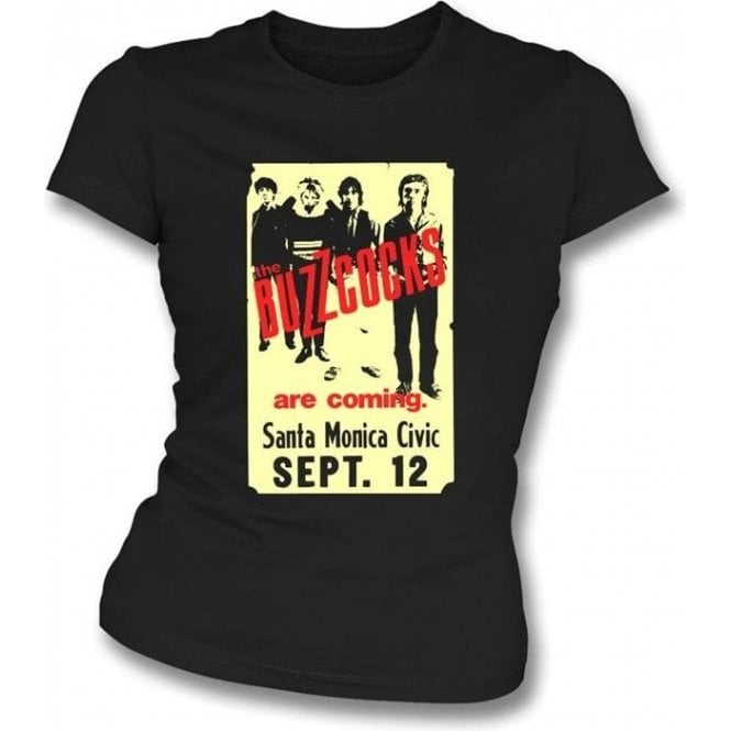 Buzzcocks 70's USA Poster Womens Slim-Fit T-shirt
