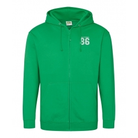 California 86 (As Worn By Damon Albarn, Blur/Gorillaz) Embroidered Left Breast Logo Zip Hooded Sweatshirt