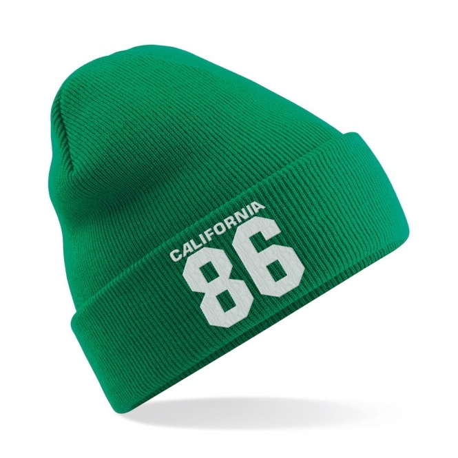 California 86 (As Worn By Damon Albarn, Blur/Gorillaz) Embroidered Organic Cotton Beanie