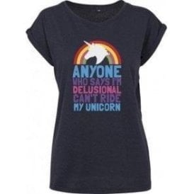 Can't Ride My Unicorn Womens Extended Shoulder T-Shirt