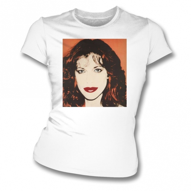 Carly Simon (Andy Warhol Influenced) Womens Slim Fit T-Shirt
