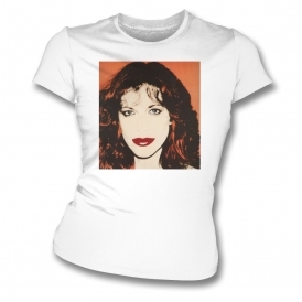 Carly Simon (Andy Warhol Influenced) Womens Slim Fit T-Shirt