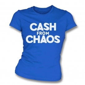 Cash From Chaos (As Worn By Malcolm McLaren) Organic Womens Slim Fit T-Shirt