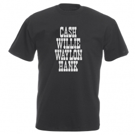 Cash Willie Waylon Hank Vintage Wash T-Shirt