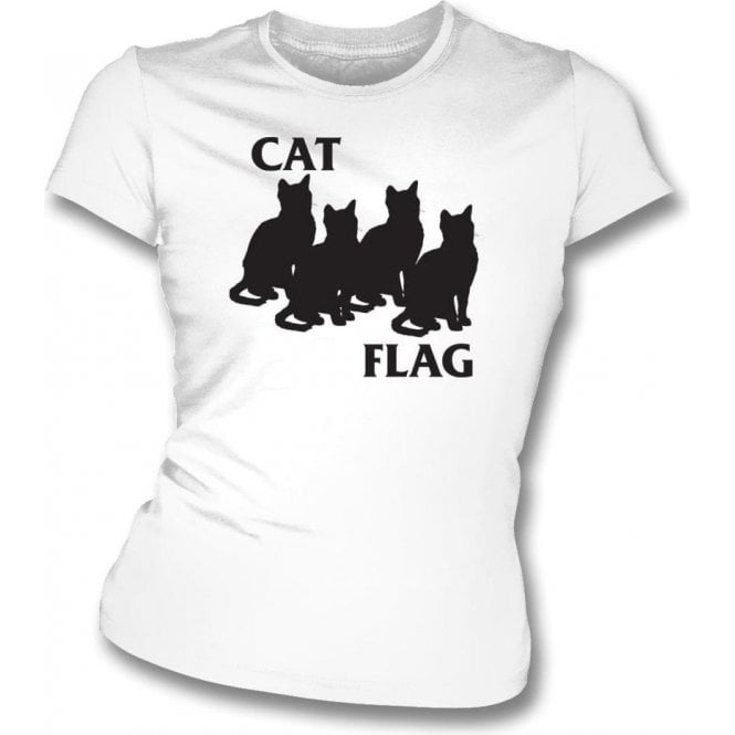 Cat Flag Womens Slim Fit T-Shirt