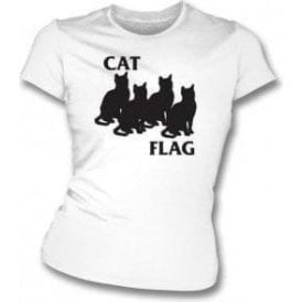 Cat Flag Womens Slim Fit T-Shirt