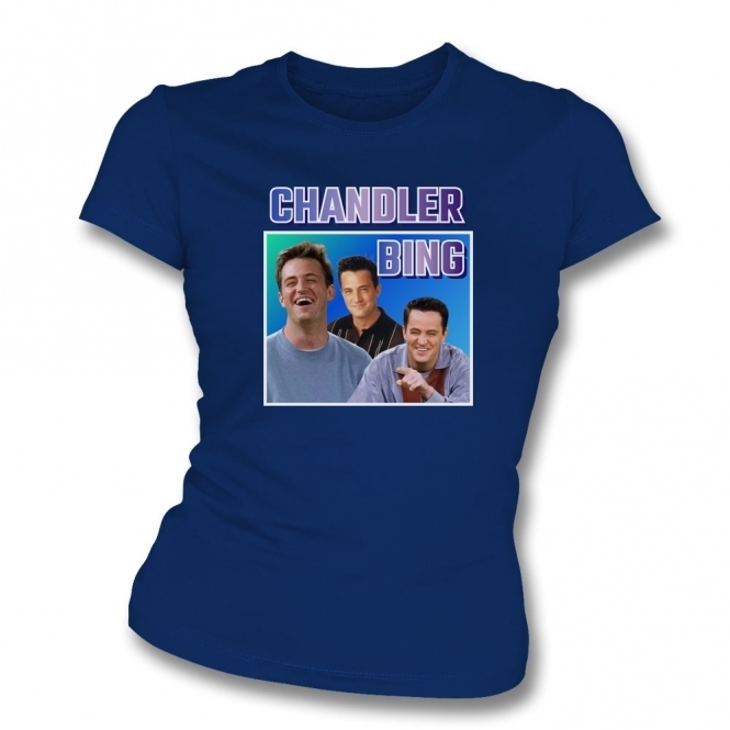 Chandler Bing Collage (F.R.I.E.N.D.S Influenced) Organic Womens Slim Fit T-Shirt