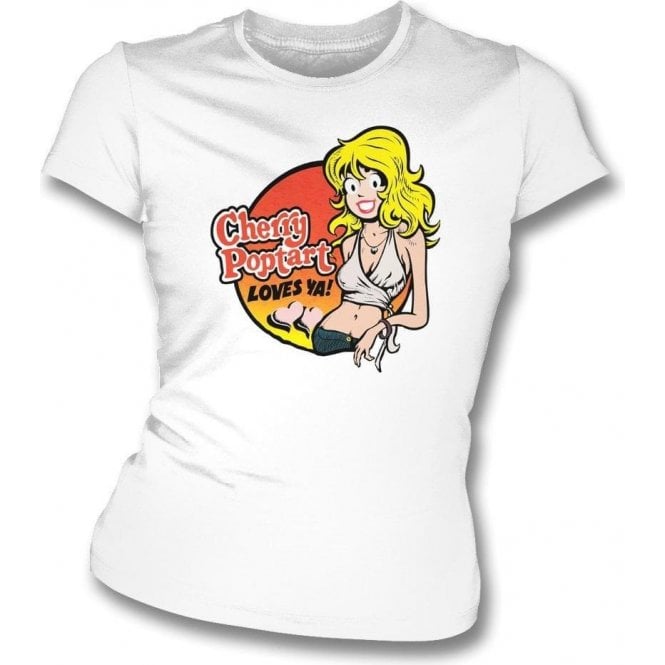 Cherry Poptart Loves Ya! (As Worn By Kim Deal, Pixies/The Breeders) Womens Slim Fit T-Shirt