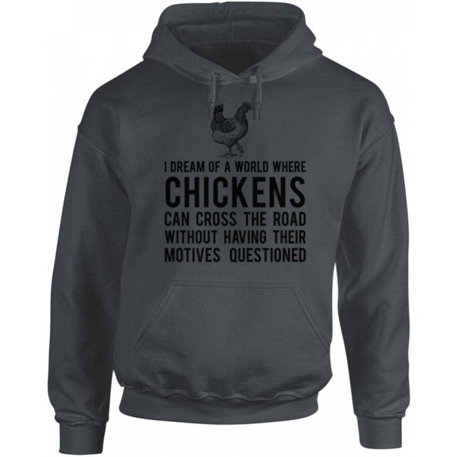 Chickens Cross The Road Kids Hooded Sweatshirt