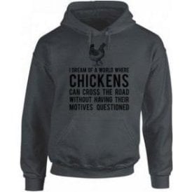 Chickens Cross The Road Kids Hooded Sweatshirt