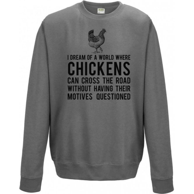 Chickens Cross The Road Kids Sweatshirt